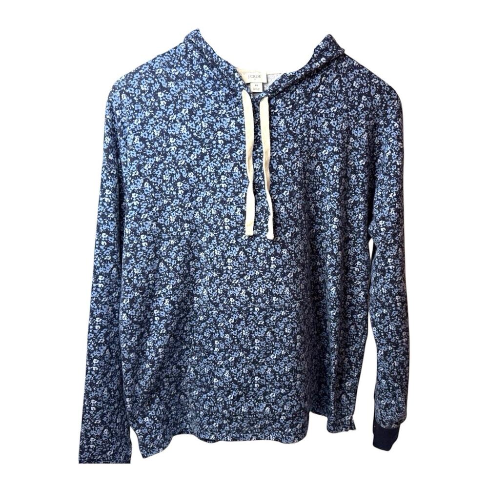 J.CREW Ditsy Floral Print Hoodie Sweatshirt Size M Pullover